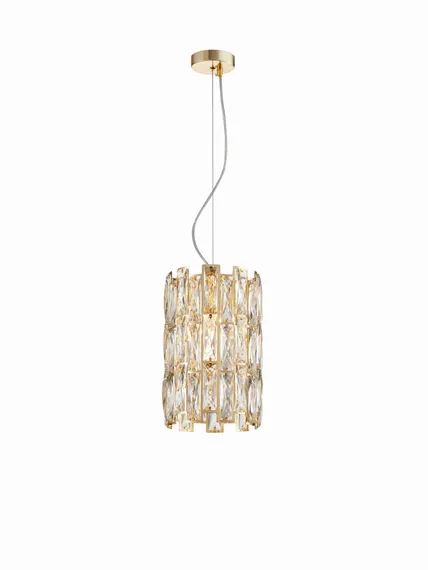Светильник подвесной NewRgy B65-ф220*H340 H GOLD, 2×40 Вт, золотой