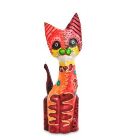 99-059-02 Фигурка «Кошка» сред. 25 см (албезия, о.Бали)