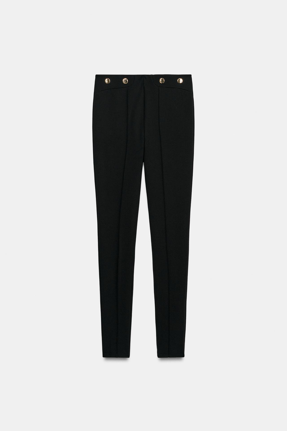 ZARA ЛЕГИНСЫ С ПУГОВИЦАМИ, ЧЕРНЫЙ