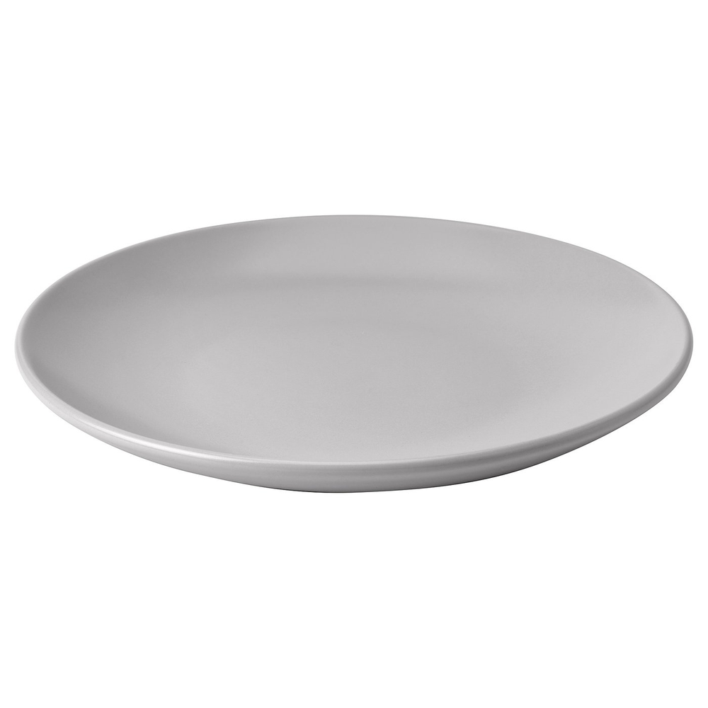 IKEA FÄRGKLAR  (ИКЕА ФЭРГКЛАР)  -  Тарелка десертная - матовая светло-серая 20 см