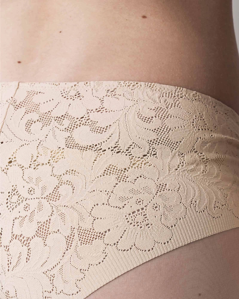 трусы слипы Openwork бежевые