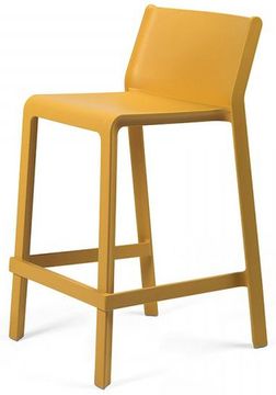Стул пластиковый полубарный Trill Stool Mini цвет горчичный