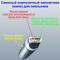 Композитное жало 900M-T-3С для паяльника паяльника
