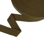 Тесьма (лента) киперная (100% х/б) 25 мм / 50 метров, хаки/khaki, Gamma TCT-25