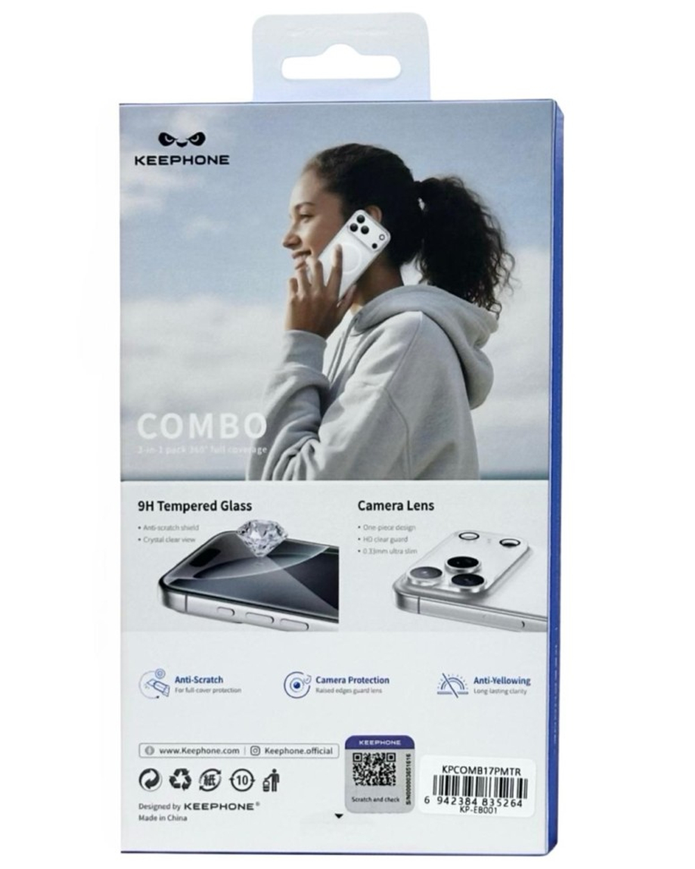 Накладка для i-Phone 17 Pro Max Keephone Combo Non-Yellowing MagSnap (+ стекло камера/экран) прозрач