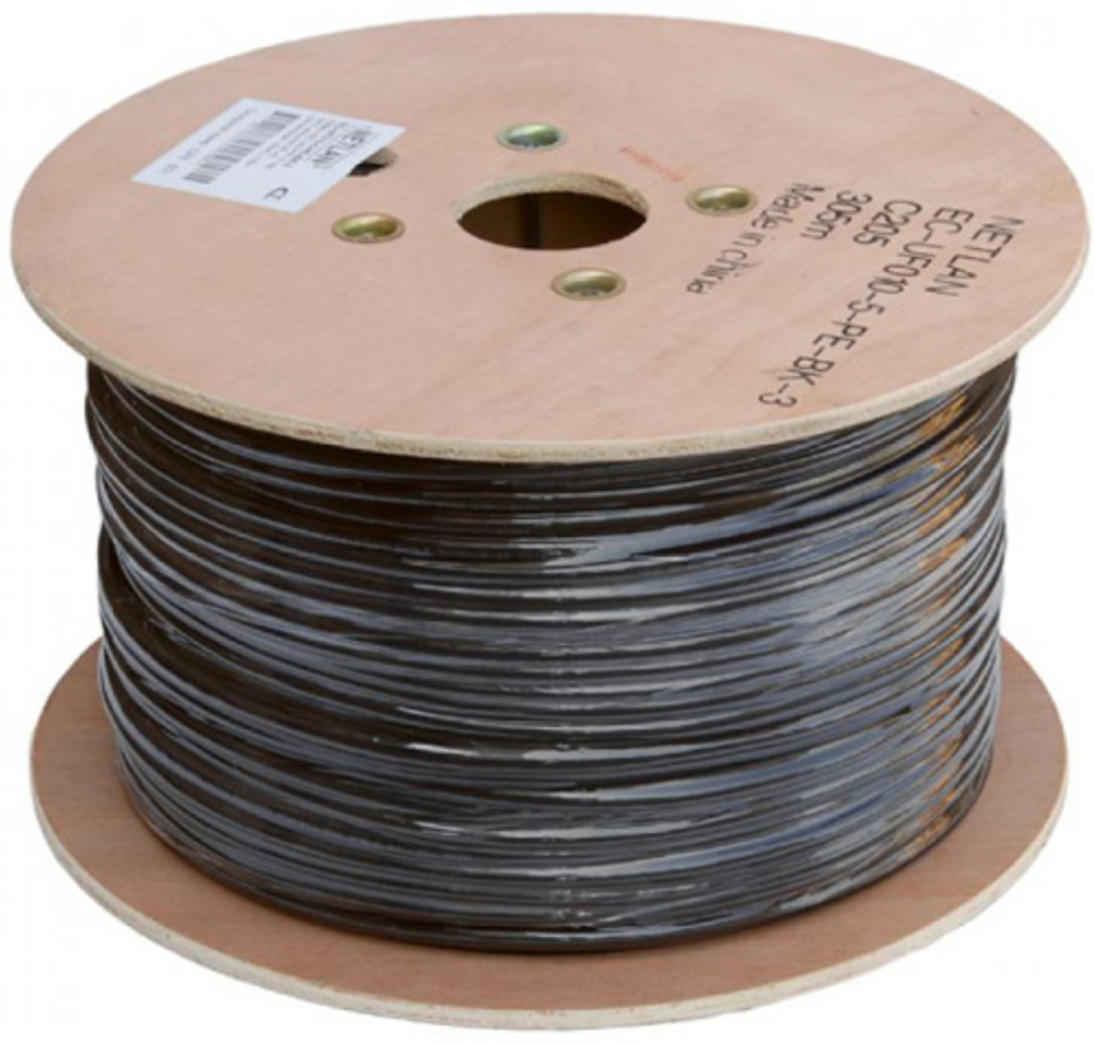 Кабель витая пара U/UTP 5 кат. 10 пар Netlan EC-UU010-5-PE-BK-3