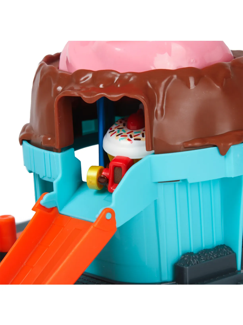 Игровой набор Hot Wheels City «Магазин мороженого» HTN77 | City Downtown Ice Cream Swirl | трек с лифтом 1:64 | 4+