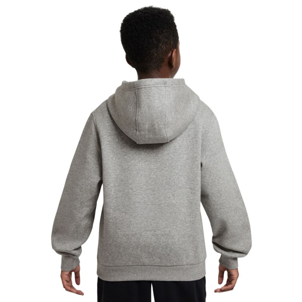 Nike Kids Sportswear Club Fleece Pullover - тёмно-серый меланж/белый