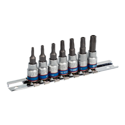 Набор торцевых насадок 1/4", TORX с отверстием, Т10-Т40, 7 предметов KING TONY 2107PR
