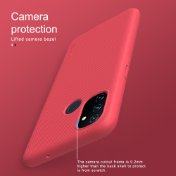Тонкий жесткий чехол красного цвета (Bright Red) от Nillkin для OnePlus Nord N100, серия Super Frosted Shield