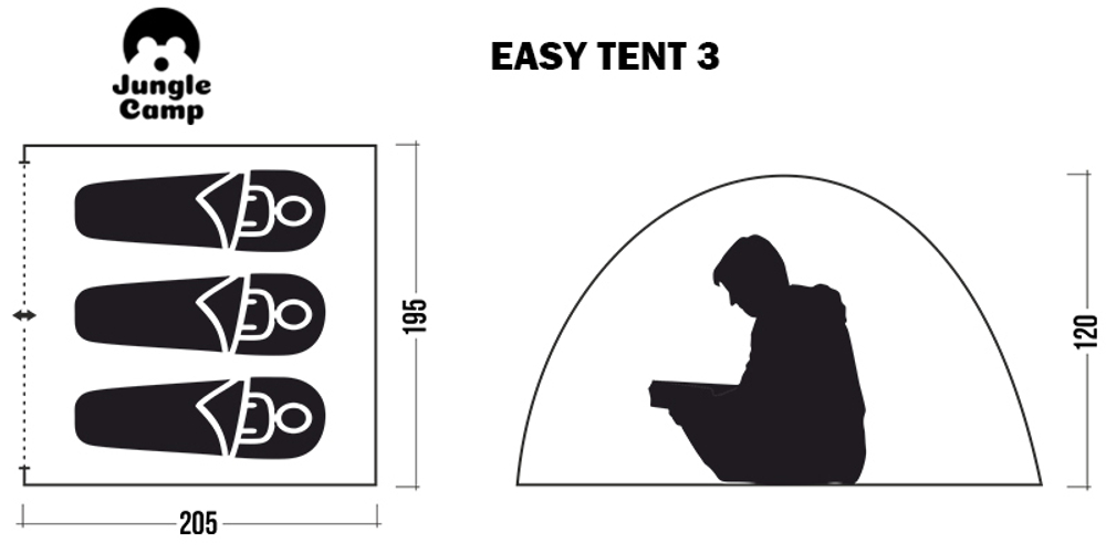 Палатка JUNGLE CAMP Easy Tent 3*