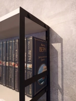 Полка настенная книжная тройная лофт Белая