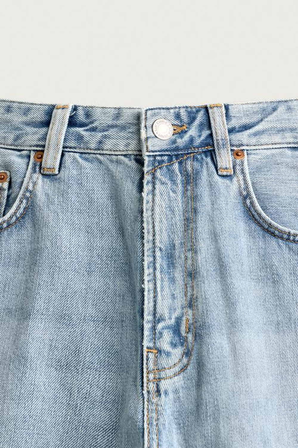 ZARA УКОРОЧЕННЫЕ ДЖИНСЫ LOOSE FIT, ВЫЦВЕТШИЙ СИНИЙ