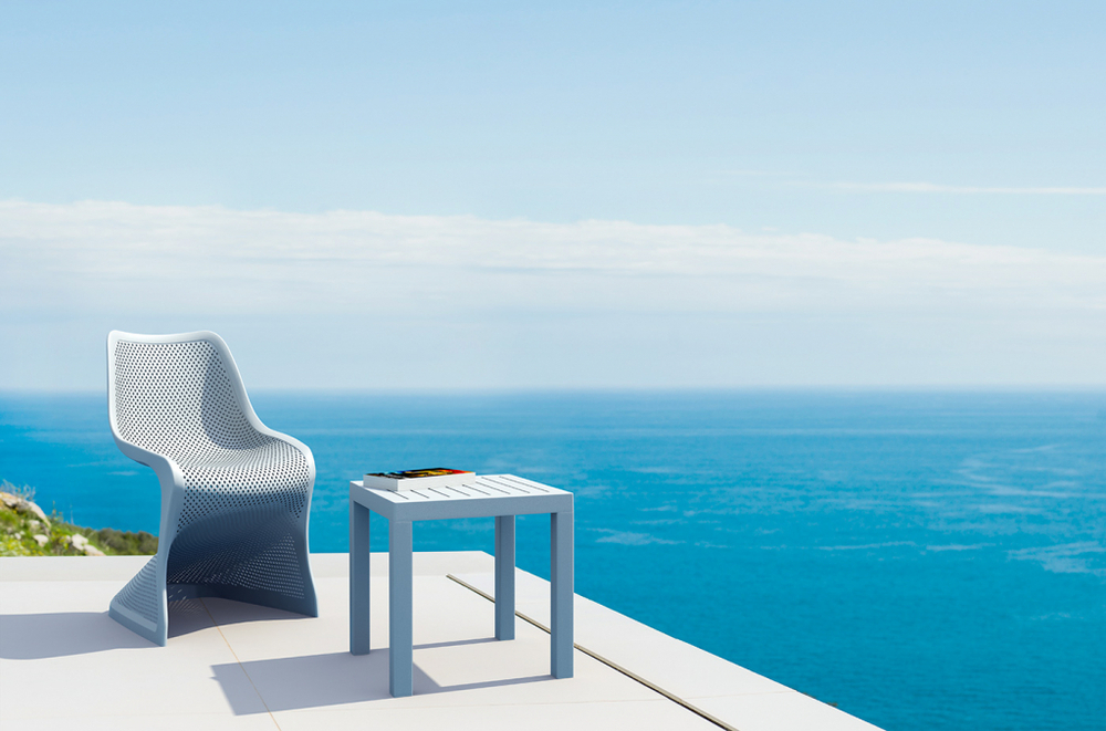 Столик пластиковый для лежака Siesta Contract Ocean Side Table, серебристый