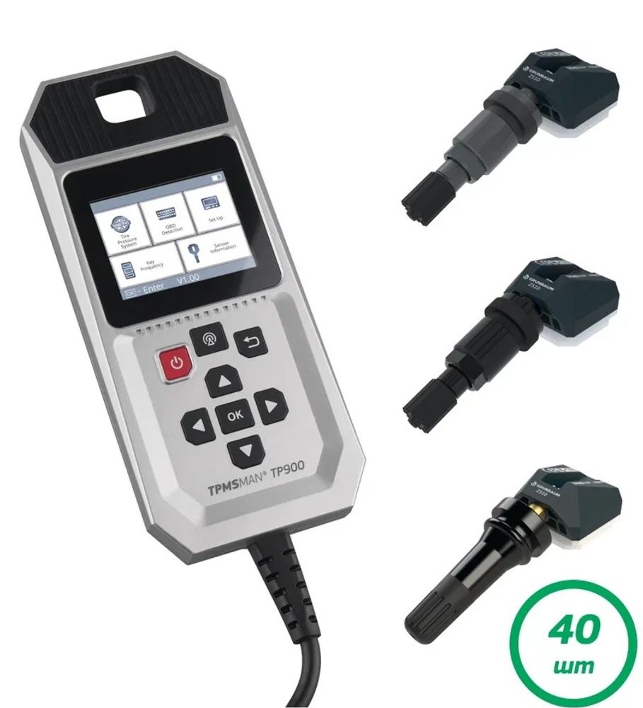 Комплект TPMS TPMSMAN (40 датчиков TPMSMAN VX500 + сканер TPMSMAN TP900) Комплект TPMS TPMSMAN (40 датчиков TPMSMAN VX500 + сканер TPMSMAN TP900)