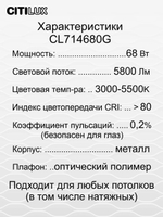 Потолочный светодиодный светильник Citilux Симпла CL714680G