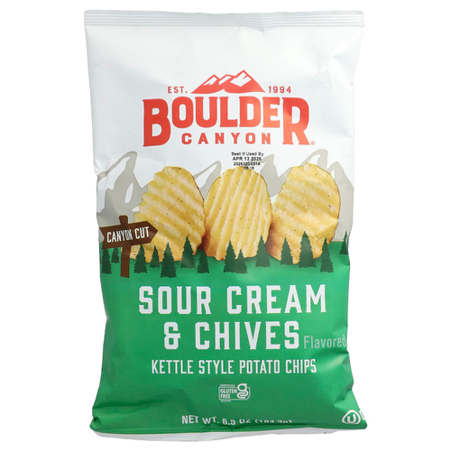 Boulder Canyon, картофельные чипсы, со вкусом сливок и чеснока, 184,3 г (6,5 унции)