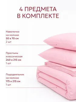 Постельное белье перкаль Сказка "Мармелад" 2-спальное Наволочка 50х70 см 2 шт Простынь 240x215 см Пододеяльник 175x215 см