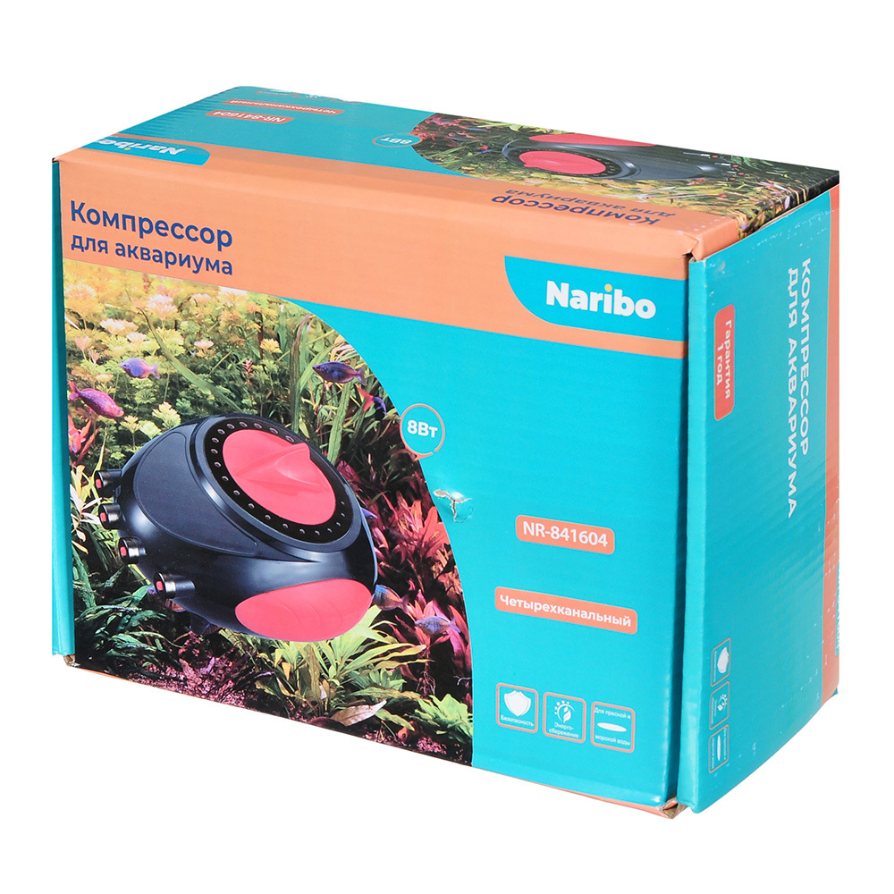 NARIBO AP-009 Компрессор четырехканальный, 8Вт, 4х3,5л/мин