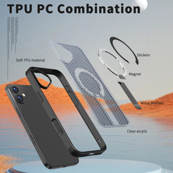 Прозрачный чехол Mesh Pro Magnetic Case для iPhone 16 Plus