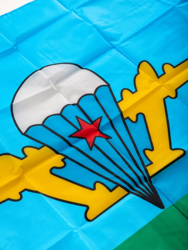 Флаг За ВДВ белый купол 90х135