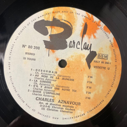 Винтажная виниловая пластинка LP Charles Aznavour, Desormais (Франция 1969)