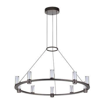 Подвесная светодиодная люстра 60W 3000K 7143/70L черный gun powder DEFANCE Odeon Light