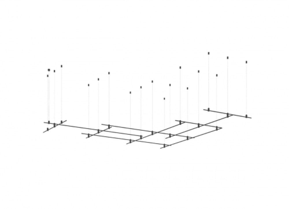 Donolux Magnet Modular System «CODE 1.2»,  L2000x6xL1000х4хH95-3000 мм (высота регулируется),  DC24V,