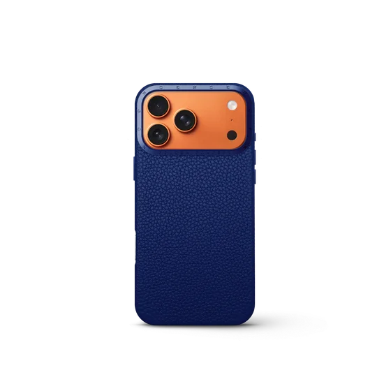 Чехол для iPhone 17 - Зернистая кожа - синий