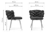 Стул на металлокаркасе Woodville Rendi light gray, gold