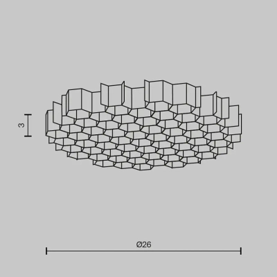 Антибликовая решётка ⌀26мм, HoneyComb-D26. TM Maytoni