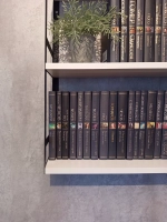Полка настенная книжная тройная лофт Белая
