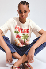 Футболка оверсайз с принтом — Кремовый/Pacha - H&M
