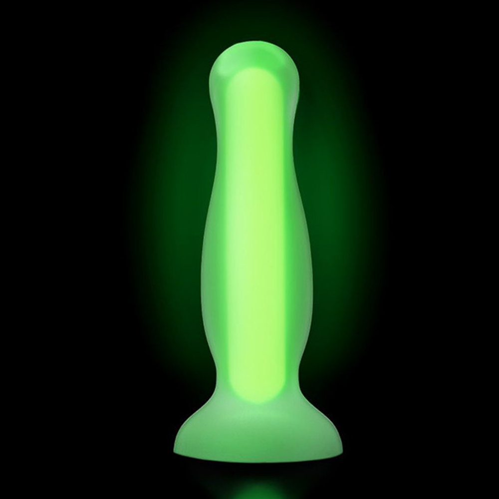 Зеленая светящаяся в темноте анальная втулка 12,5см ToyFa Beyond Mortimer Glow 873006