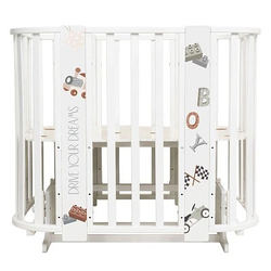 АКЦИЯ!!! Кровать детская Indigo Baby Line 5 в 1 с поперечным маятником и 2 МАТРАСАМИ В ПОДАРОК