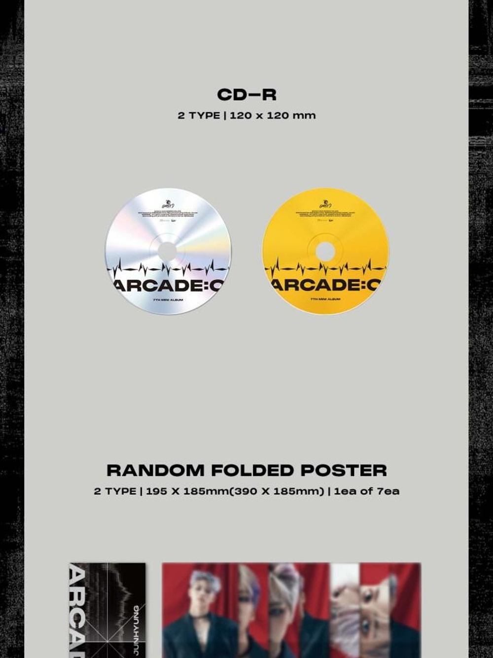 Альбом GHOST9 - ARCADE : O 7th Mini Album 2 Version SET