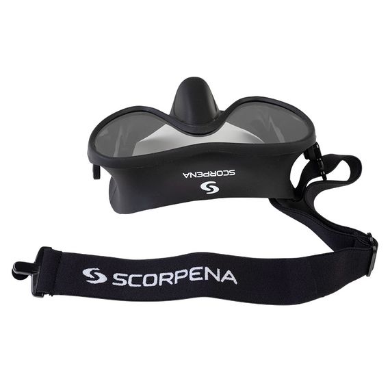 Маска Scorpena N3 с эластичным ремешком черная