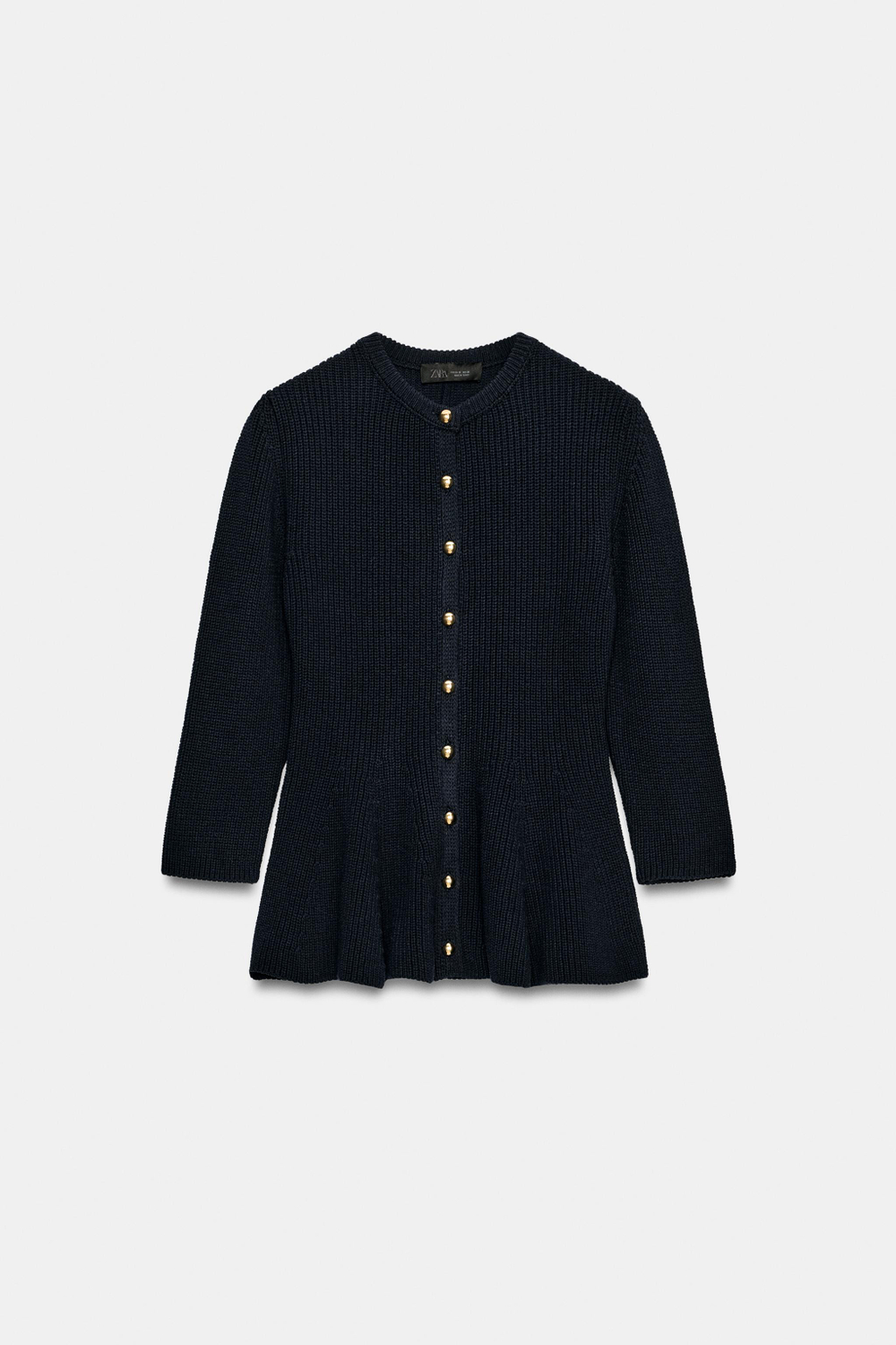 КАРДИГАН С БАСКОЙ — ZARA