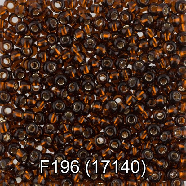 Бисер Gamma 10/0 (2.3 мм), 50 г (10х5 г), F196 т.коричневый, 17140, круглый 6