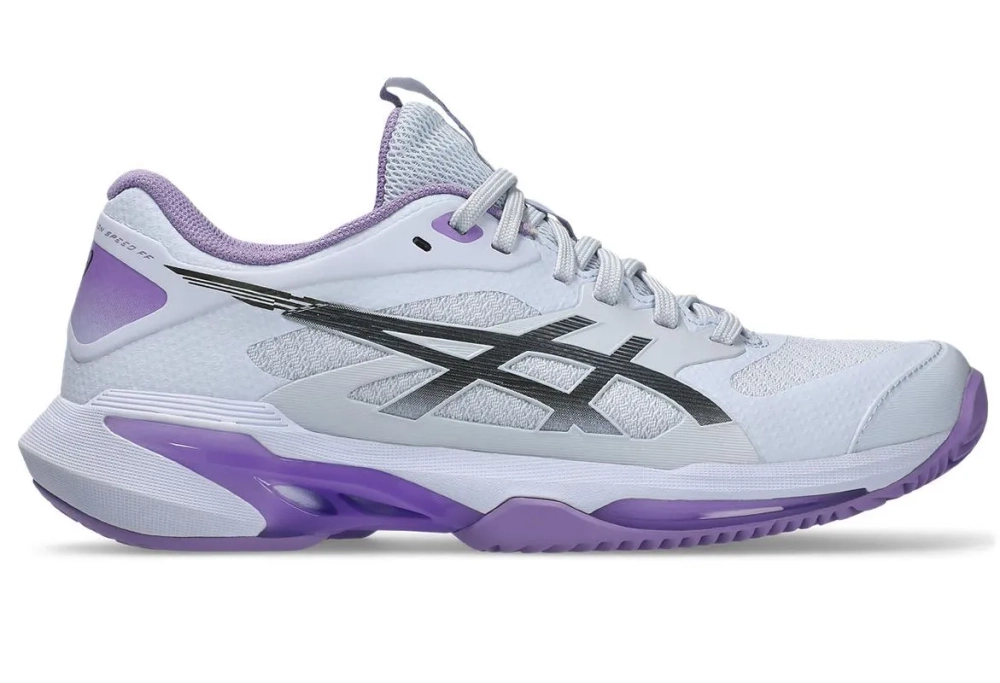 Женские Кроссовки теннисные Asics Solution Speed FF 4 Clay Night Energy - blue fade/gunmetal