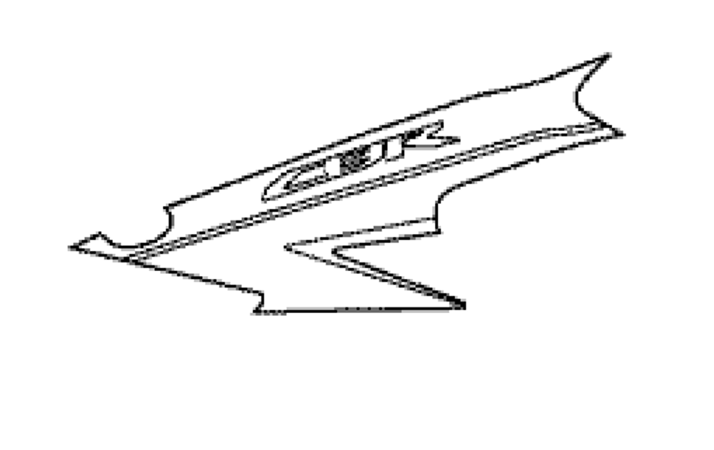 86643-MGZ-D20ZA. STRIPE, R. MIDDLE COWL *TYPE1*. Honda CBR500R/RA 2013