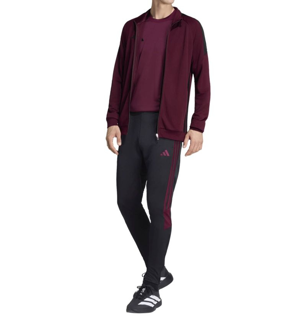 Мужской теннисный костюм Adidas Essentials Tiro 26 - maroon/black/black