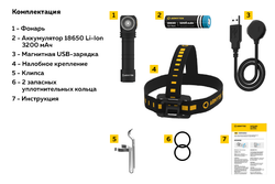 Фонарь Armytek Wizard C2 Magnet USB (теплый свет) [F08901W]