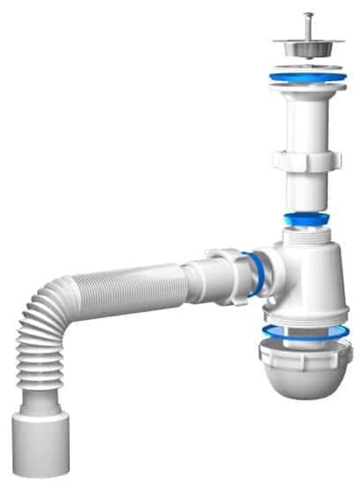 A 0510 Сифон Ани Грот 1 1/2"*40 с гибкой трубой 40х50