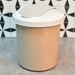 Контейнер для мусора 6л "Palm" круглый, бежевый