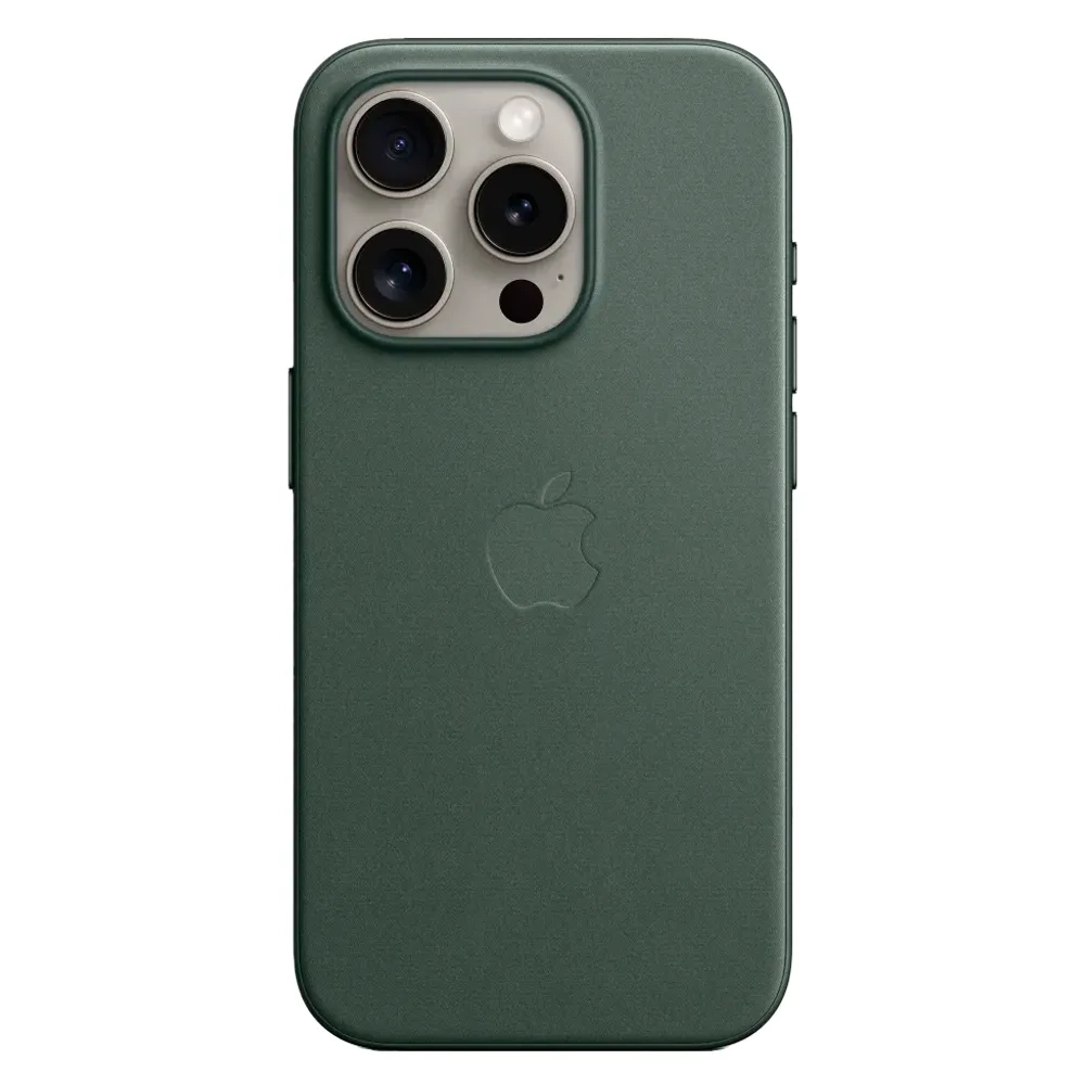 Тканевый чехол с поддержкой MagSafe Apple FineWoven Case для iPhone 15 Pro, Evergreen (Вечнозеленый)