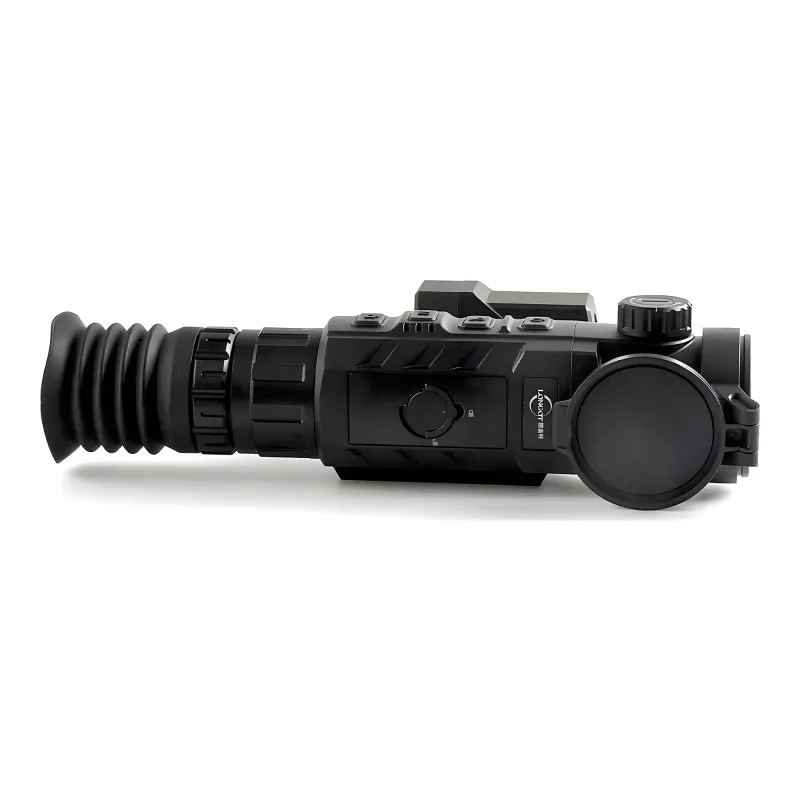 Прицел тепловизионный Longot TL342 LRF, 384x288, D42, с дальномером - вид сбоку с закрытой крышкой