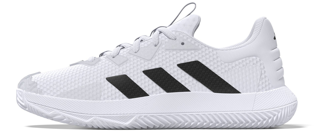 Мужские кроссовки теннисные Adidas SoleMatch Control Clay - белый, черный