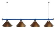 Лампа STARTBILLIARDS 4 пл. (плафоны антик медь,штанга антик медь,фурнитура золото)