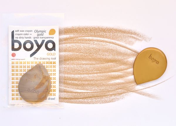 Пастель восковая Boya, мелок, 20 г, 1 шт, золотой